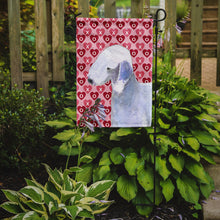 Load image into Gallery viewer, Bedlington Terrier Hearts Love and Valentine's Day Portrait Garden Flag – Decorative Outdoor Yard Flag