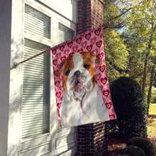 Load image into Gallery viewer, Bulldog English Hearts Love Valentine's Day Flag Canvas House Size