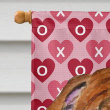 Load image into Gallery viewer, Bulldog English Hearts Love Valentine's Day Flag Canvas House Size