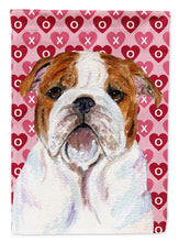 Load image into Gallery viewer, Bulldog English Hearts Love Valentine's Day Flag Canvas House Size