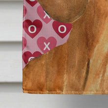 Load image into Gallery viewer, Dachshund Hearts Love Valentine's Day Flag Canvas House Size