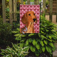 Load image into Gallery viewer, Dachshund Hearts Love and Valentine's Day Portrait Garden Flag – Decorative Outdoor Yard Flag