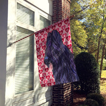 Load image into Gallery viewer, Briard Hearts Love and Valentine's Day Portrait Flag Canvas House Size