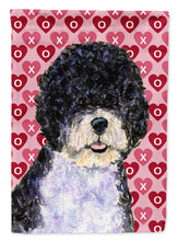 Load image into Gallery viewer, Portuguese Water Dog Hearts Love and Valentine's Day  Flag Canvas House Size