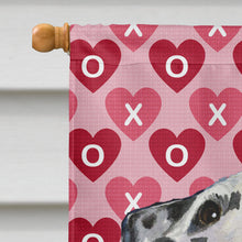 Load image into Gallery viewer, Dalmatian Hearts Love and Valentine's Day Portrait Flag Canvas House Size