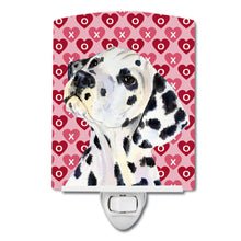 Load image into Gallery viewer, Dalmatian Hearts Love and Valentine's Day Portrait Ceramic Night Light SS4492CNL