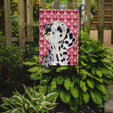 Load image into Gallery viewer, Dalmatian Hearts Love and Valentine's Day Portrait Garden Flag – Decorative Outdoor Yard Flag