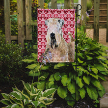 Load image into Gallery viewer, Wheaten Terrier Soft Coated Hearts Love Valentine's Garden Flag – Decorative Outdoor Yard Flag