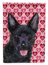 Load image into Gallery viewer, Australian Kelpie Hearts Love and Valentine's Day  Flag Canvas House Size