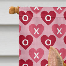 Load image into Gallery viewer, Norwich Terrier Hearts Love and Valentine's Day Portrait Flag Canvas House Size