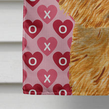 Load image into Gallery viewer, Norwich Terrier Hearts Love and Valentine's Day Portrait Flag Canvas House Size
