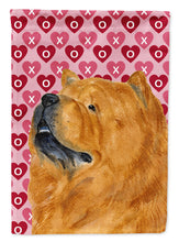 Load image into Gallery viewer, Chow Chow Hearts Love and Valentine's Day Portrait Flag Canvas House Size