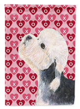 Load image into Gallery viewer, Dandie Dinmont Terrier Hearts Love Valentine's Day Garden Flag – Decorative Outdoor Yard Flag