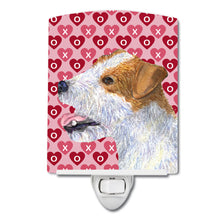 Load image into Gallery viewer, Jack Russell Terrier Hearts Love and Valentine's Day Portrait Ceramic Night Light SS4504CNL