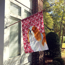 Load image into Gallery viewer, English Toy Spaniel Hearts Love and Valentine's Day  Flag Canvas House Size