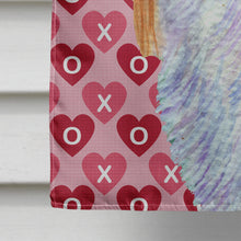Load image into Gallery viewer, English Toy Spaniel Hearts Love and Valentine's Day  Flag Canvas House Size