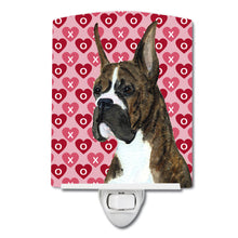 Load image into Gallery viewer, Boxer Hearts Love and Valentine's Day Portrait Ceramic Night Light SS4508CNL