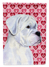 Load image into Gallery viewer, Boxer Hearts Love and Valentine's Day Portrait Flag Canvas House Size