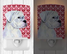 Load image into Gallery viewer, Boxer Hearts Love and Valentine's Day Portrait Ceramic Night Light SS4509CNL