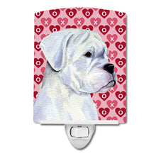 Load image into Gallery viewer, Boxer Hearts Love and Valentine's Day Portrait Ceramic Night Light SS4509CNL