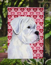 Load image into Gallery viewer, Boxer Hearts Love and Valentine's Day Portrait Garden Flag – Decorative Outdoor Yard Flag