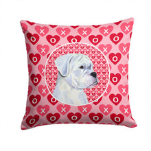 Load image into Gallery viewer, Boxer Hearts Love and Valentine's Day Portrait Throw Pillow - 14x14 Decorative Pillow – Art for Your Home &amp; Patio SS4509PW1414