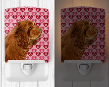 Load image into Gallery viewer, Sussex Spaniel Hearts Love Valentine's Day Ceramic Night Light SS4510CNL