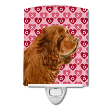 Load image into Gallery viewer, Sussex Spaniel Hearts Love Valentine's Day Ceramic Night Light SS4510CNL