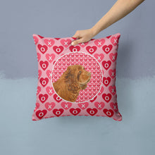 Load image into Gallery viewer, Sussex Spaniel Hearts Love Valentine's Day Throw Pillow - 14x14 Decorative Pillow – Art for Your Home &amp; Patio SS4510PW1414