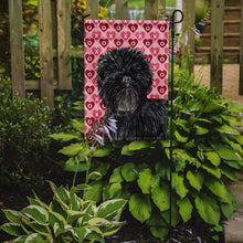 Load image into Gallery viewer, Affenpinscher Hearts Love and Valentine's Day Portrait Garden Flag – Decorative Outdoor Yard Flag