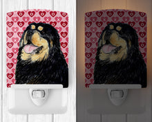 Load image into Gallery viewer, Tibetan Mastiff Hearts Love Valentine's Day Ceramic Night Light SS4512CNL