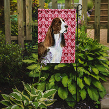 Load image into Gallery viewer, Springer Spaniel Hearts Love Valentine's Day Garden Flag – Decorative Outdoor Yard Flag