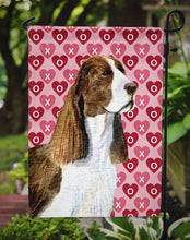 Load image into Gallery viewer, Springer Spaniel Hearts Love Valentine's Day Garden Flag – Decorative Outdoor Yard Flag