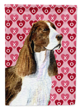 Load image into Gallery viewer, Springer Spaniel Hearts Love Valentine's Day Garden Flag – Decorative Outdoor Yard Flag