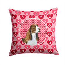Load image into Gallery viewer, Springer Spaniel Hearts Love Valentine's Day Throw Pillow - 14x14 Decorative Pillow – Art for Your Home &amp; Patio SS4513PW1414