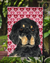 Load image into Gallery viewer, Gordon Setter Hearts Love and Valentine's Day Portrait Garden Flag – Decorative Outdoor Yard Flag