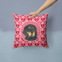Load image into Gallery viewer, Gordon Setter Hearts Love and Valentine's Day Portrait Throw Pillow - 14x14 Decorative Pillow – Art for Your Home &amp; Patio SS4515PW1414