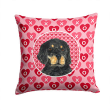 Load image into Gallery viewer, Gordon Setter Hearts Love and Valentine's Day Portrait Throw Pillow - 14x14 Decorative Pillow – Art for Your Home &amp; Patio SS4515PW1414