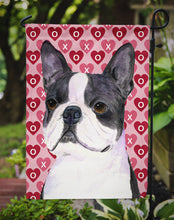Load image into Gallery viewer, Boston Terrier Hearts Love Valentine's Day Garden Flag – Decorative Outdoor Yard Flag