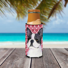 Load image into Gallery viewer, Boston Terrier Hearts Love Valentine's Day Slim Can Hugger – Fun &amp; Functional Drink Coolers SS4516MUK
