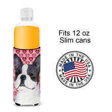 Load image into Gallery viewer, Boston Terrier Hearts Love Valentine's Day Slim Can Hugger – Fun &amp; Functional Drink Coolers SS4516MUK