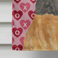 Load image into Gallery viewer, Bullmastiff Hearts Love and Valentine's Day Portrait Flag Canvas House Size