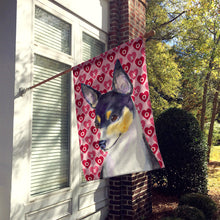 Load image into Gallery viewer, Chihuahua Hearts Love and Valentine's Day Portrait Flag Canvas House Size