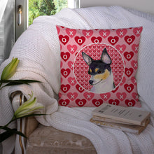 Load image into Gallery viewer, Chihuahua Hearts Love and Valentine's Day Portrait Throw Pillow - 14x14 Decorative Pillow – Art for Your Home &amp; Patio SS4518PW1414