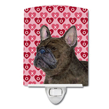 Load image into Gallery viewer, French Bulldog Hearts Love and Valentine's Day Portrait Ceramic Night Light SS4519CNL