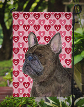 Load image into Gallery viewer, French Bulldog Hearts Love and Valentine's Day Portrait Garden Flag – Decorative Outdoor Yard Flag