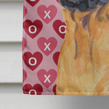 Load image into Gallery viewer, Mastiff Hearts Love and Valentine's Day Portrait Flag Canvas House Size