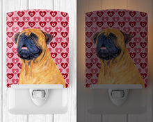 Load image into Gallery viewer, Mastiff Hearts Love and Valentine's Day Portrait Ceramic Night Light SS4520CNL