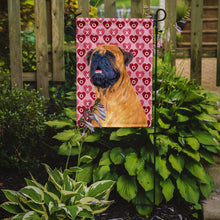 Load image into Gallery viewer, Mastiff Hearts Love and Valentine's Day Portrait Garden Flag – Decorative Outdoor Yard Flag