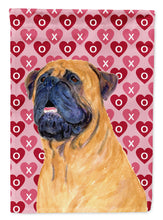 Load image into Gallery viewer, Mastiff Hearts Love and Valentine's Day Portrait Garden Flag – Decorative Outdoor Yard Flag